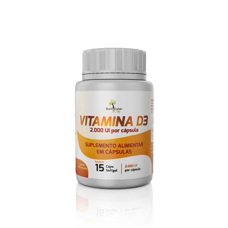 VITAMINA D3 2000UI - 15 CAPSULAS 