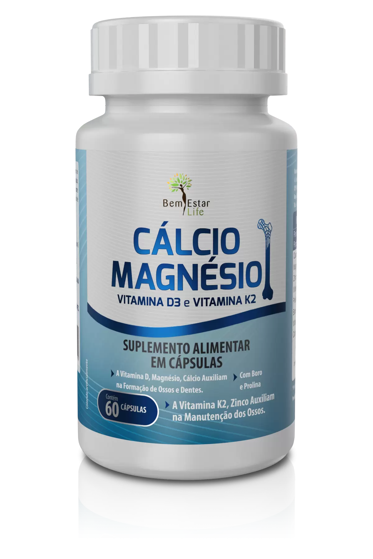 CALCIO, MAGNESIO, D3, K2 - 60 CAPSULAS